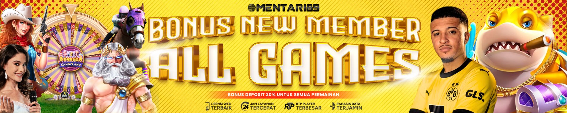 BONUS NEW MEMBER 20% ALL GAMES